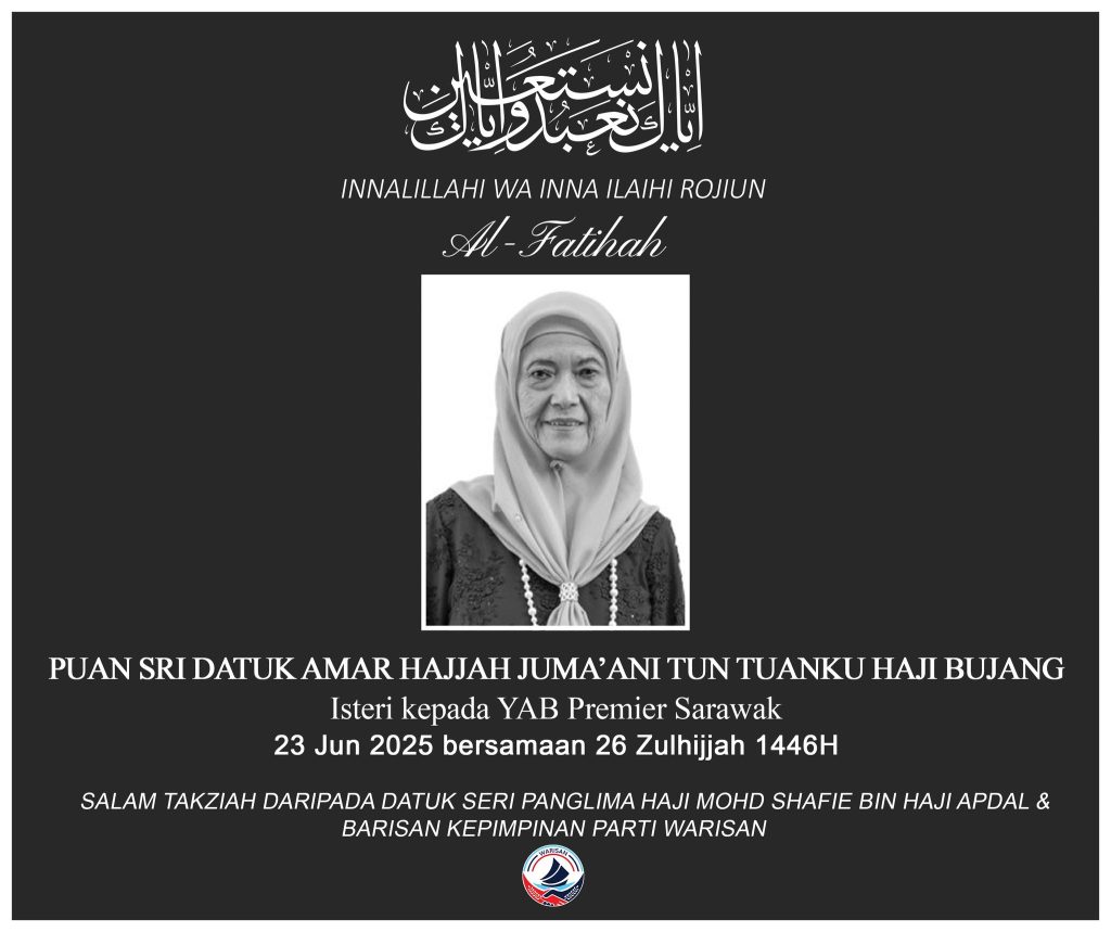 "DSSA ucap takziah kepada Premier Sarawak atas pemergian isteri"