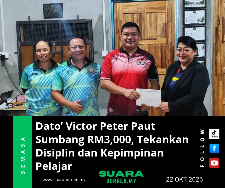 Dato’ Victor Peter Paut menekankan disiplin dan kepimpinan pelajar di Tambunan